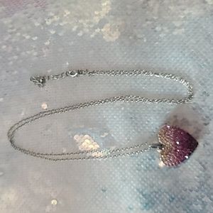 Heart Pendant on Long Chain